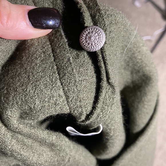 Nwot Vintage Geiger Boiled Wool Button Crop Green Jacket Blazer cardigan - Picture 9 of 10